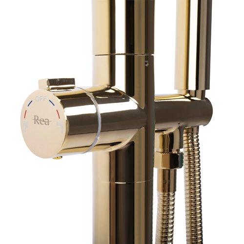 Złota bateria wannowa wolnostojąca Clark Rea