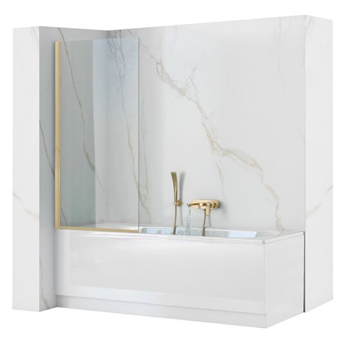 Złoty szczotkowany parawan nawannowy 80 cm Elegant Rea