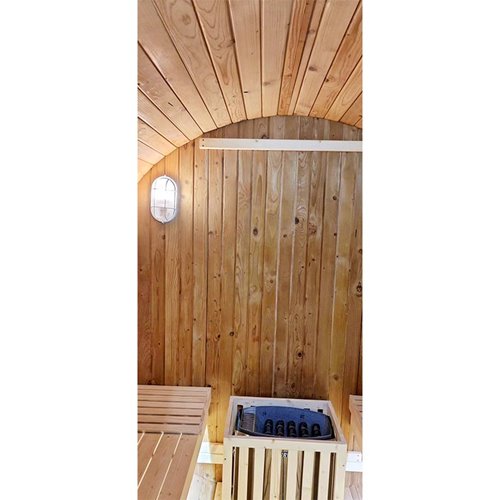 Sauna fińska ogrodowa zewnętrzna beczka 6 osobowa 210x240 Asker