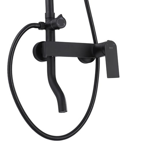 Czarny zestaw prysznicowy Storm Rea