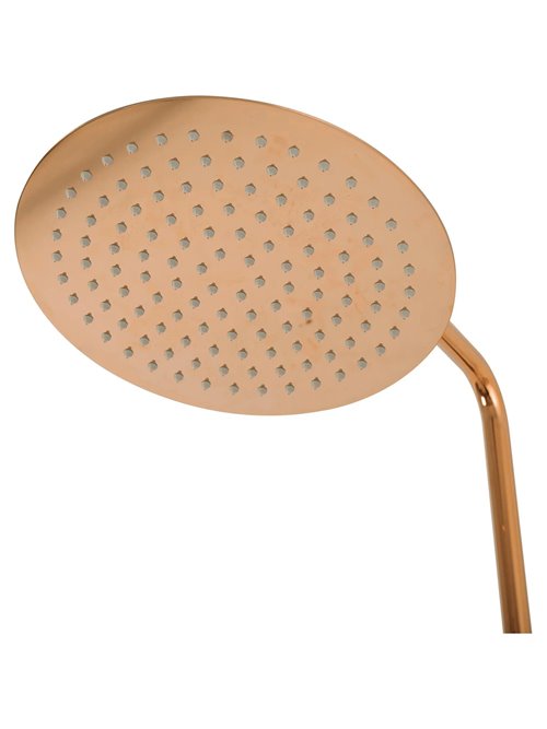 Miedziany zestaw prysznicowy z termostatem i wylewką Lungo Rea