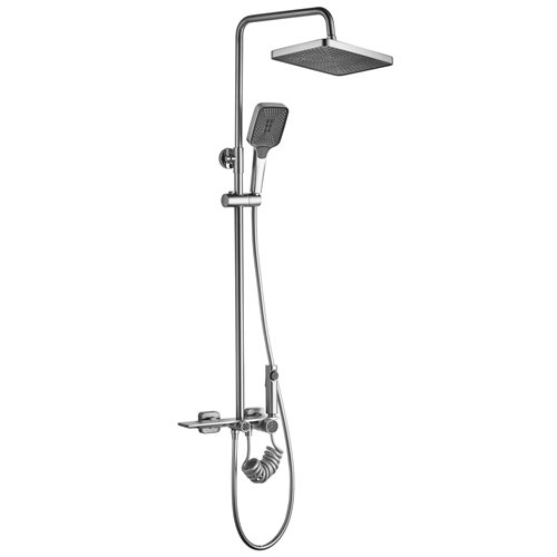 Inox zestaw prysznicowy z wylewką Helix Rea