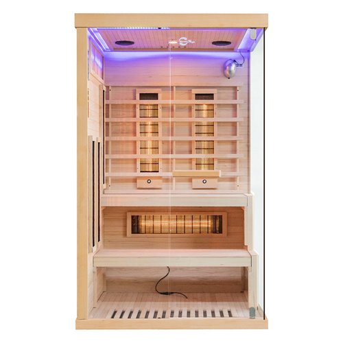 Sauna na podczerwień 2 osobowa + kamienie solne 120X120X200CM MO-EP2RSL Infrared Mazur