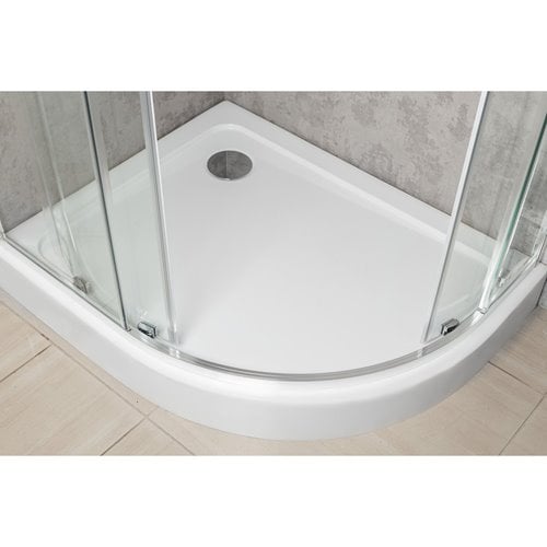 Kabina prysznicowa asymetrczyna z brodzikiem lewa 100x80 Solid RA Kerra