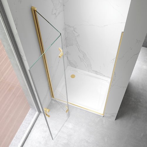 drzwi składane 80 cm złoto szczotkowane