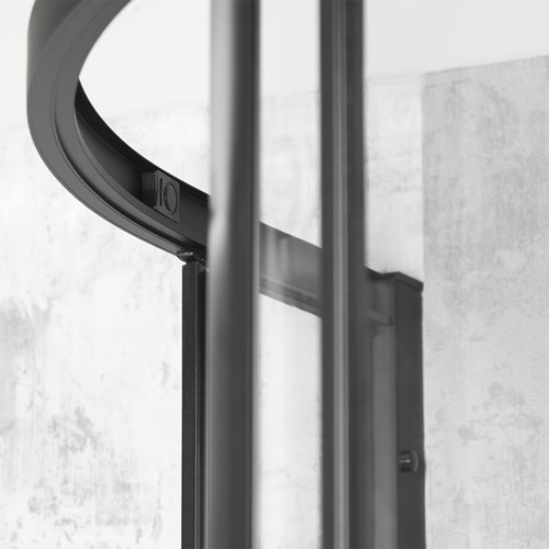 Kabina prysznicowa asymetrczyna z brodzikiem prawa 100x80 Solid RA BL Kerra