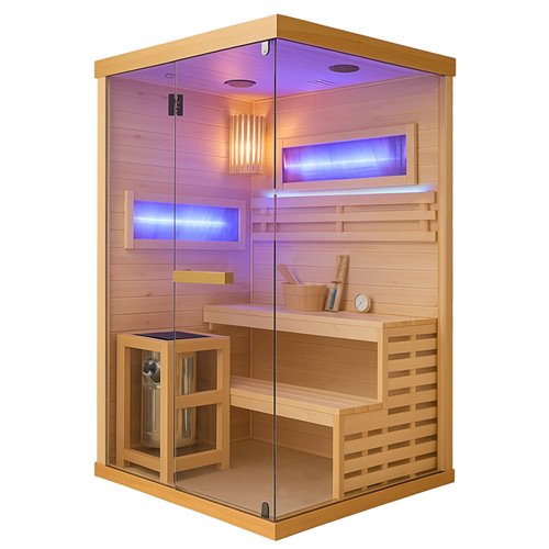 Sauna fińska 2 osobowa wysokotemperaturowa 3,5KW Harvia 120x120 cm Lark1-WD