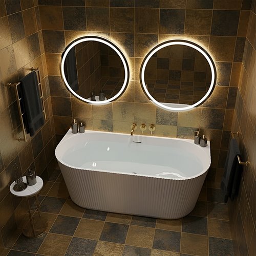 Wanna wolnostojąca przyścienna korek biały 170 cm Carlo Led Hydrosan