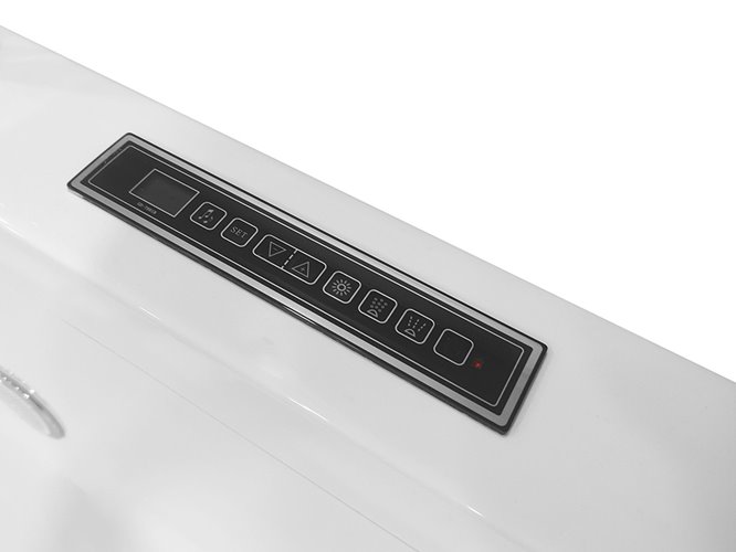 Przyścienna wanna z hydromasażem prostokątna konglomerat 170x80 cm MO-1803AB