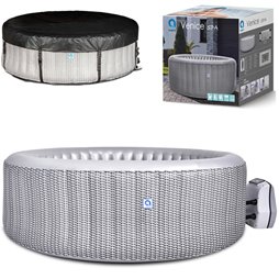 Jacuzzi ogrodowe dmuchane w nowoczesnym ogrodzie