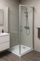 Elegancka kabina prysznicowa 90x90 cm w nowoczesnej łazience