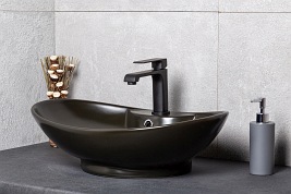 Czarna umywalka nablatowa 58 cm KR-139 BLM Kerra