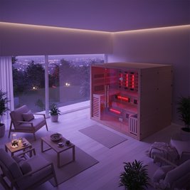 Sauna Combo na podczerwień + fińska 6-osobowa 200x160 cm Helsi2 8KW