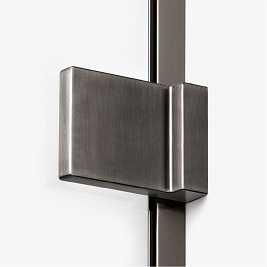 Kabina prysznicowa stal szczotkowana lewa 90x90 cm EXK-3326 Avexa New Trendy Gunmetal Brushed