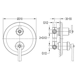 Bateria podtynkowa AM5237 ORB Armance Omnires