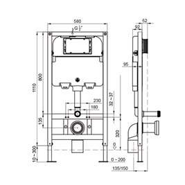 Zestaw podtynkowy wc stelaż + miska automatyczna myjąca przycisk czarny Drop