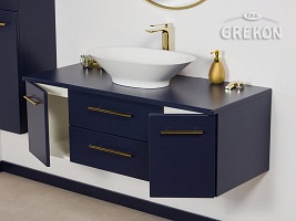 Szafka wisząca z umywalką nablatową 120/50 cm Belli Gold Gante