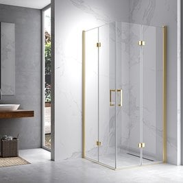 Kabina prysznicowa drzwi składane złota kwadratowa 70x70 KZ08AG