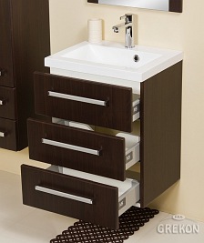 Szafka łazienkowa z umywalką 50/39/3 seria Fokus Wenge Mat