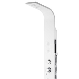 Panel natryskowy z hydromasażem w kolorze białym Alto Corsan