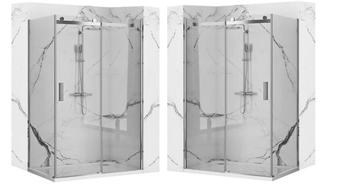 Kabina prostokątna drzwi przesuwne 90x120 Nixon Rea