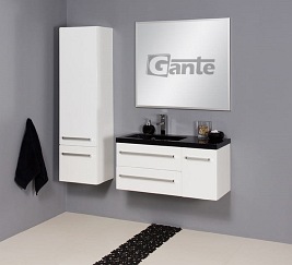 Lustro łazienkowe prostokątne 90x80 cm srebrna rama