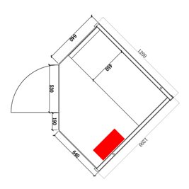 Sauna fińska 2 osobowa wysokotemperaturowa 3,5KW Harvia 120x120 cm Oslo2