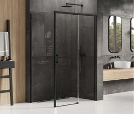 Kabina prysznicowa 100x70 D-0317A/D-0127B Prime Black New Trendy