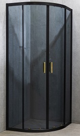 Kabina prysznicowa czarno-złota  80x80 Tiara Gold Kerra