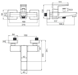 Bateria prysznicowa Parma PM7430 CRB Omnires