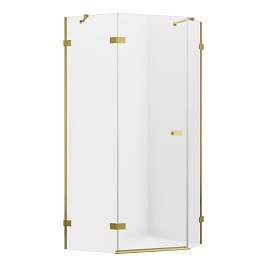 Złota szczotkowana kabina pięciokątna 100x80 EXK-3859 Avexa New Trendy Gold Brushed