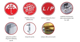 Kabina prysznicowa półokrągła 90x90 HEF92 Genua Atrium
