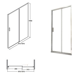 Kabina prysznicowa drzwi rozsuwane 100x90 cm Actis Besco