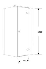 Kabina prysznicowa, prostokątna 80x100 BK247T08/10P