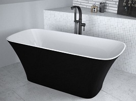 Wanna wolnostojąca z konglomeratu + klik-klak chrom 160 cm Assos B&W Besco
