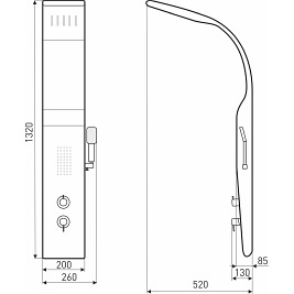 Panel prysznicowy Enzo Kerra