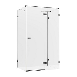 Avexa New Trendy Gunmetal Brushed kabina prysznicowa przyścienna prawa 80x80 cm EXK-3434