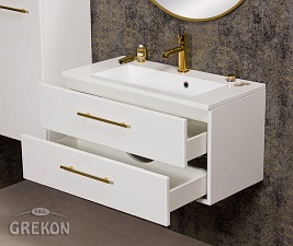 Szafka wisząca z umywalką biały mat 80 cm Belli Gold Gante