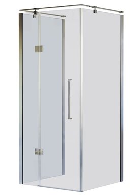 Kabina prysznicowa przyścienna kolor chrom 80x90 cm lewa Creative BKP248T09/08XL Sea-Horse Clean Glass