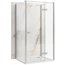 Prostokątna kabina prysznicowa przyścienna prawa 120x90x90 Atlas Rea Chrom