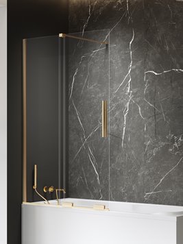 Złoty szczotkowany parawan wannowy rozsuwany 110 cm Smart Gold Brushed New Trendy EXK-7788