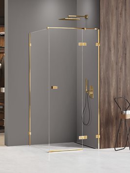 Złota kabina prysznicowa prawa 110x100 EXK-6801 Avexa Gold Shine XR New Trendy