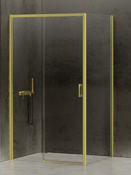 Kabina prysznicowa prostokątna lewa 120x90 złota D-0424A/D-0224B Prime New Trendy Gold