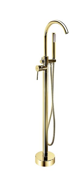 Złota bateria wannowa wolnostojąca Lungo Gold Rea