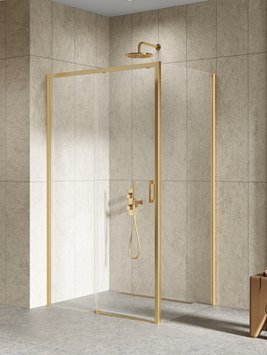 Kabina prysznicowa prostokątna lewa 120x70 złota szczotkowana D-0788A/D-0328B Prime New Trendy Gold Brushed