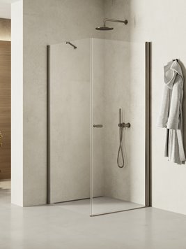 Stalowa szczotkowana kabina prysznicowa prostokątna 70x110 K-2129 New Soleo Gunmetal Brushed New Trendy