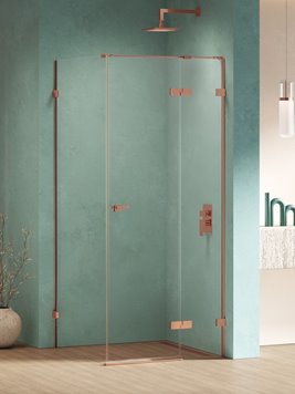 Miedziana kabina prysznicowa 100x100 prawa EXK-6415 Eventa Copper Shine New Trendy