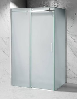 Kabina prysznicowa narożna 120x80 cm szkło 8mm mleczne profile chrom Swiss Liniger