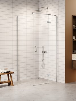 Kabina prysznicowa uchylna prawa kolor chrom 100x90 cm K-3640 New Trendy Nesta Chrome