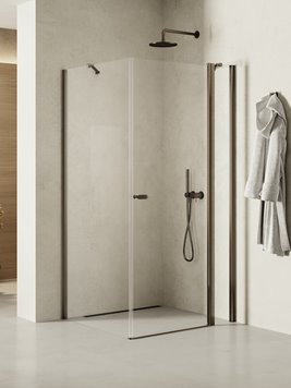 Stalowa szczotkowana kabina prysznicowa prostokątna 120x70 K-2167 New Soleo Gunmetal Brushed New Trendy